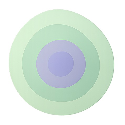 Abstrakte Illustration einer ruhigen Person, die sich selbst hält