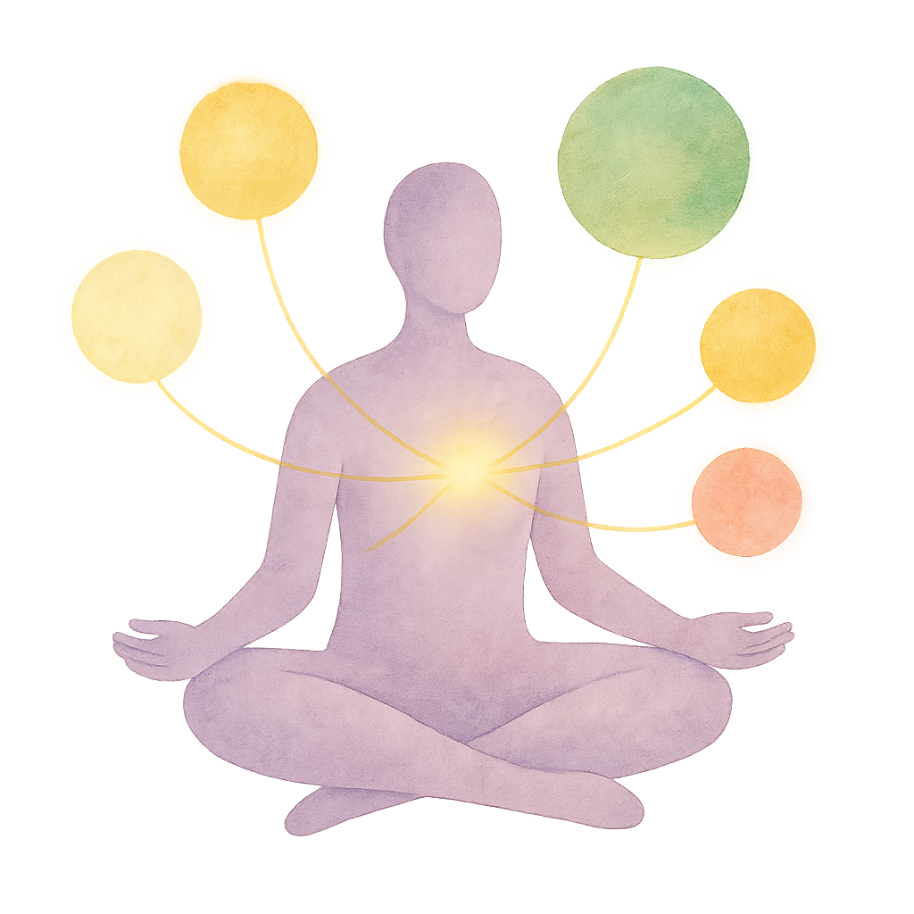 Illustration zweier Figuren, die sich gegenseitig stützen