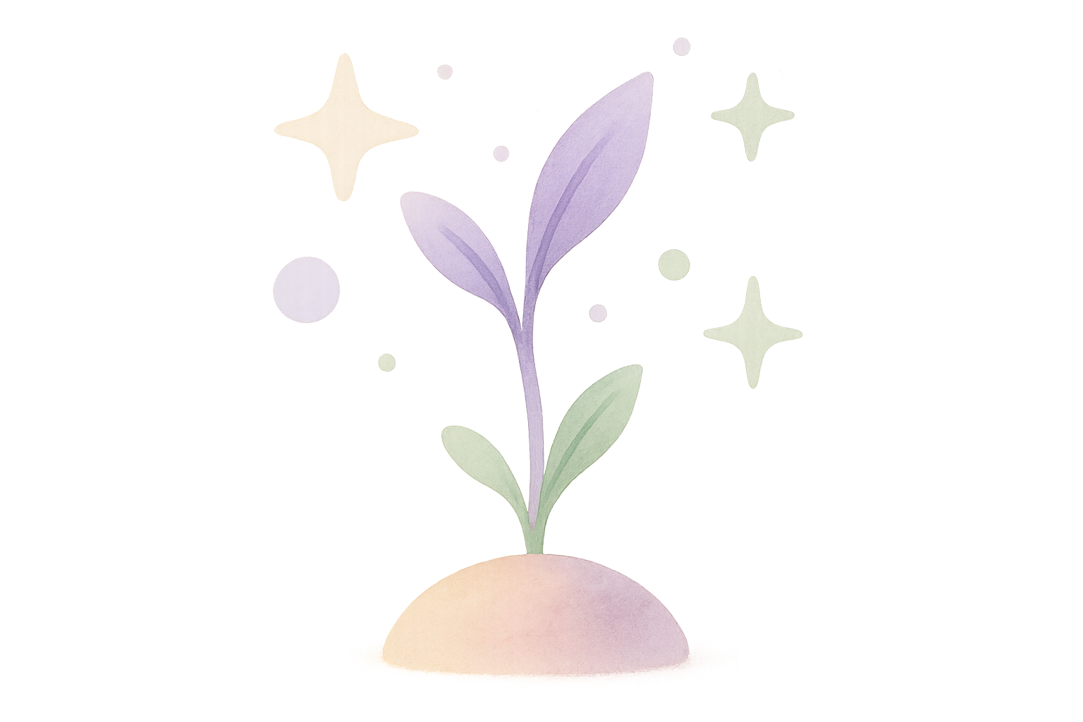 Kind blickt zuversichtlich in einen Spiegel, umgeben von bunten Stärken-Symbolen